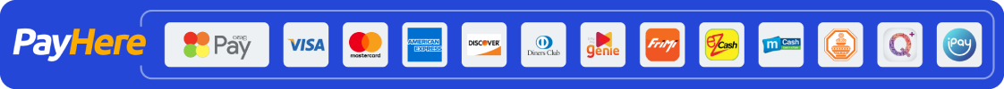 PayHere: Visa, Mastercard, American Express and Sri Lankan bank and mobile wallets