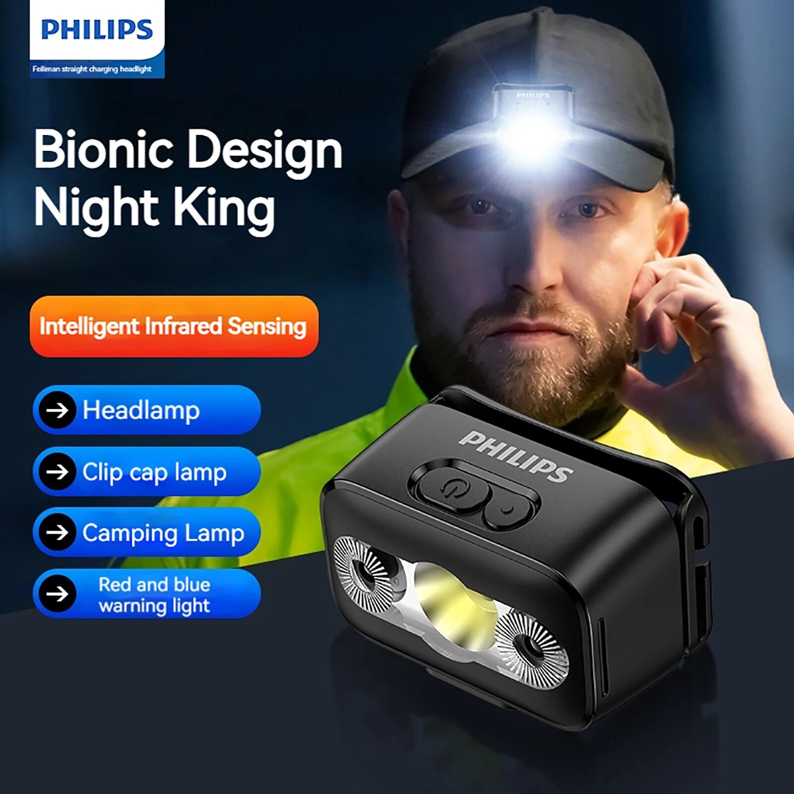 Philips LED Headlamp, Type-C Rechargeable (SFL3183RH)